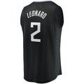 LA.Clippers #2 Kawhi Leonard Supporters Branded 2020-21 Fast Break Player Jersey  Black Statement Edition Stitched American Basketball Jersey