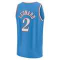 LA.Clippers #2 Kawhi Leonard Supporters Branded 2021-22 Fast Break Replica Jersey City Edition Light Blue Stitched American Basketball Jersey