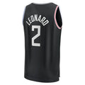 LA.Clippers #2 Kawhi Leonard Supporters Branded 2022-23 Fastbreak Jersey Black Stitched American Basketball Jersey