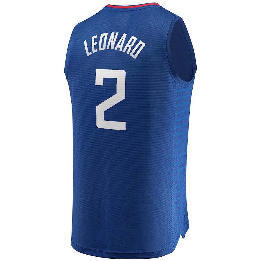 LA.Clippers #2 Kawhi Leonard Supporters Branded Fast Break Player Jersey Icon Edition Royal Stitched American Basketball Jersey