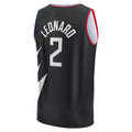 LA.Clippers #2 Kawhi Leonard Supporters Branded 2021-22 Fast Break Player Jersey Black Statement Edition Stitched American Basketball Jersey