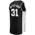 S.Antonio Spurs #31 Keita Bates-Diop Supporters Branded 2021-22 Fast Break Replica Jersey Icon Edition Black Stitched American Basketball Jersey