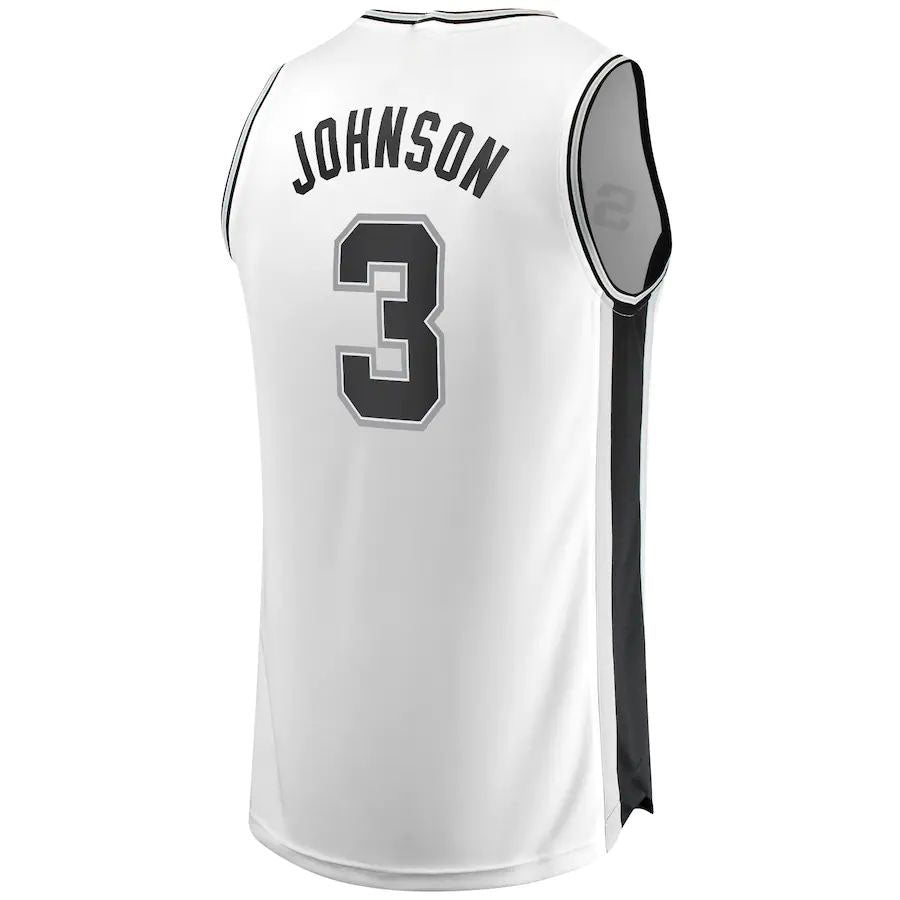 S.Antonio Spurs #3 Keldon Johnson Supporters Branded  Fast Break Replica Jersey White Association Edition Stitched American Basketball Jersey