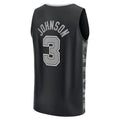 S.Antonio Spurs #3 Keldon Johnson Supporters Branded  Fast Break Replica Player Jersey Statement Edition Black Stitched American Basketball Jersey