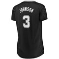 S.Antonio Spurs #3 Keldon Johnson Supporters Branded Women's Fast Break Replica Jersey Icon Edition Black Stitched American Basketball Jersey