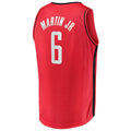 H.Rockets #6 Kenyon Martin Jr. Supporters Branded 2021-22 Fast Break Replica Jersey Icon Edition Red Stitched American Basketball Jersey