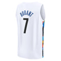 B.Nets #7 Kevin Durant Supporters Branded 2022-23 Fastbreak Jersey City Edition White Stitched American Basketball Jersey