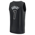 B.Nets #7 Kevin Durant Supporters Branded 2022-23 Fast Break Player Jersey Black Statement Edition Stitched American Basketball Jersey