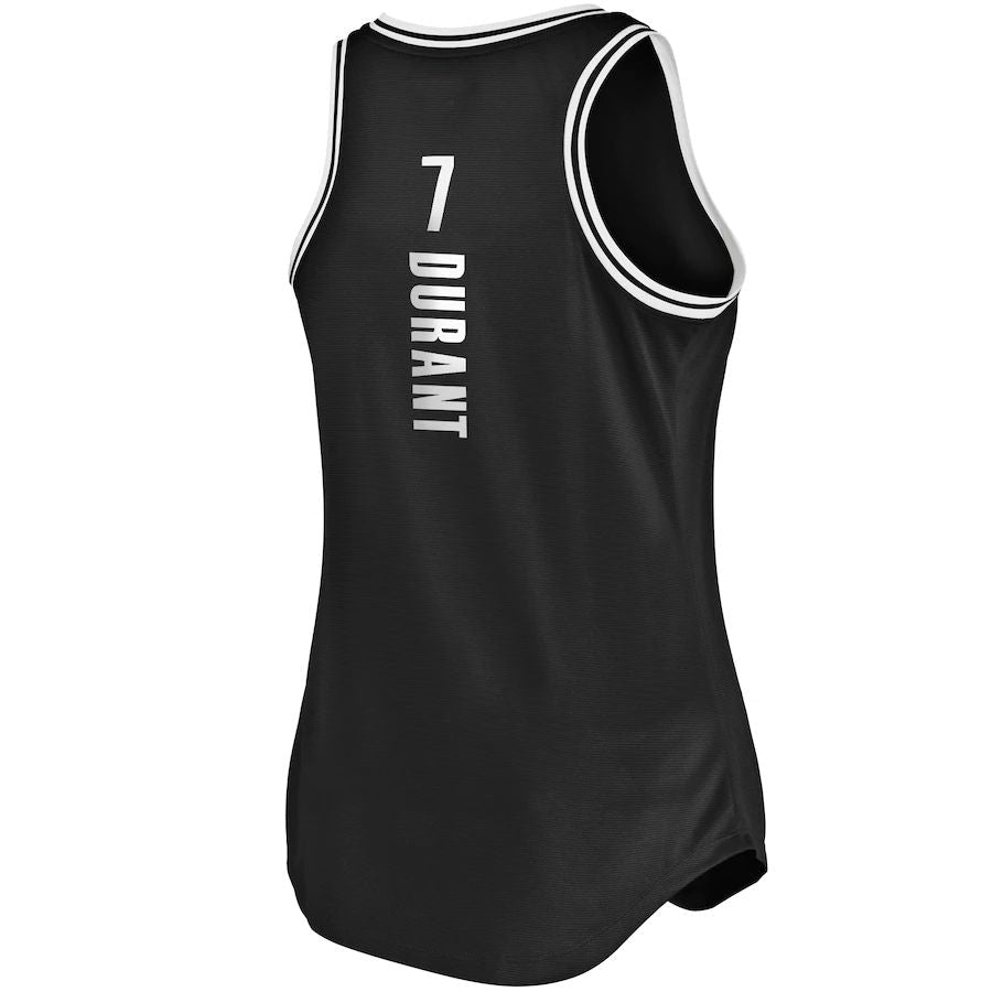 B.Nets #7 Kevin Durant Supporters Branded Fast Break Tank Jersey Black Icon Edition Stitched American Basketball Jersey