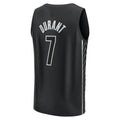 B.Nets #7 Kevin Durant Supporters Branded 2022-23 Fast Break Player Jersey Black Statement Edition Stitched American Basketball Jersey