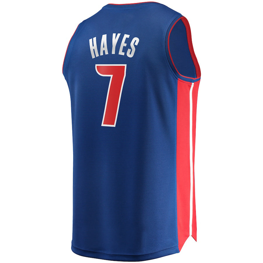 D.Pistons #7 Killian Hayes Supporters Branded 2020 Draft First Round Pick Fast Break Replica Jersey Icon Edition Blue Stitched American Basketball Jersey
