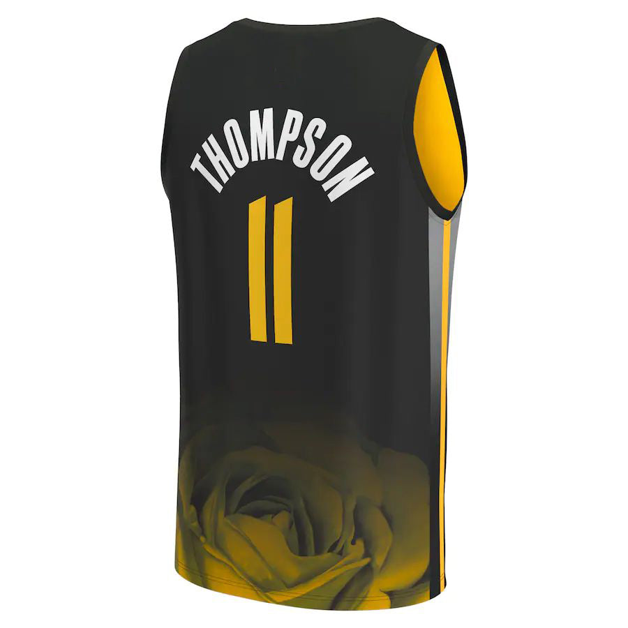 G.State Warriors #11 Klay Thompson Supporters Branded 2022-23 Fastbreak Jersey City Edition Black Stitched American Basketball Jersey