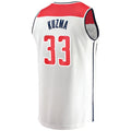 W.Wizards #33 Kyle Kuzma Supporters Branded  Fast Break Replica Jersey White Association Edition Stitched American Basketball Jersey