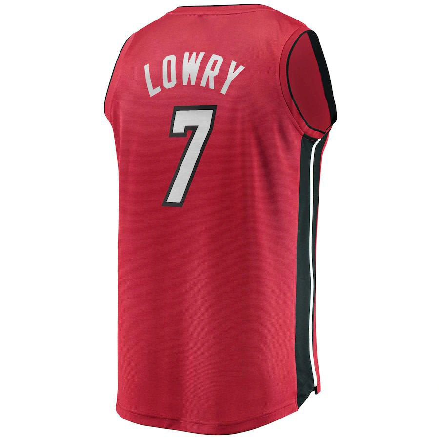M.Heat #7 Kyle Lowry Supporters Branded 2022-23 Fast Break Replica Jersey Red Statement Edition Stitched American Basketball Jersey
