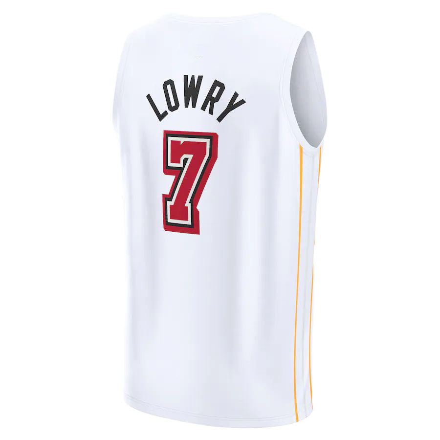M.Heat #7 Kyle Lowry Supporters Branded 2022-23 Fastbreak Jersey City Edition White Stitched American Basketball Jersey