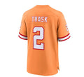TB.Buccaneers #2 Kyle Trask Throwback Game Jersey - Orange Stitched American Football Jerseys