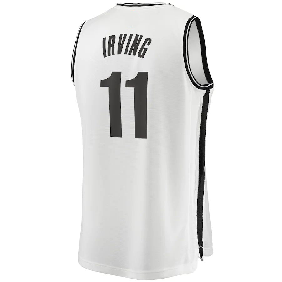 B.Nets #11 Kyrie Irving Supporters Branded 2020-21 Fast Break Player Jersey White Association Edition Stitched American Basketball Jersey
