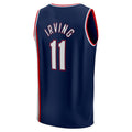 B.Nets #11 Kyrie Irving Supporters Branded 2021-22 Fast Break Replica Jersey  City Edition Navy Stitched American Basketball Jersey