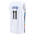 B.Nets #11 Kyrie Irving Supporters Branded 2022-23 Fastbreak Jersey City Edition White Stitched American Basketball Jersey