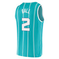 C.Hornets #2 LaMelo Ball Supporters Branded 2020-21 Fast Break Replica Jersey Icon Edition Teal Stitched American Basketball Jersey
