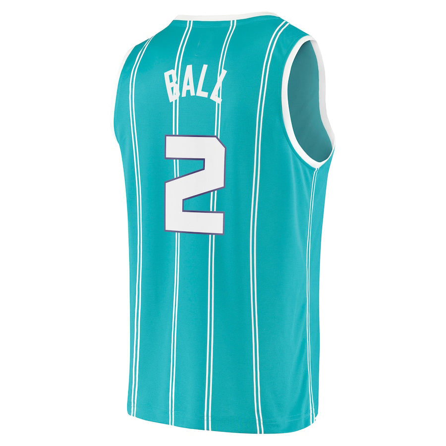 C.Hornets #2 LaMelo Ball Supporters Branded 2020-21 Fast Break Replica Jersey Icon Edition Teal Stitched American Basketball Jersey