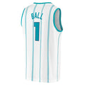C.Hornets #1 LaMelo Ball Supporters Branded 2022-23 Fast Break Replica Jersey White Association Edition Stitched American Basketball Jersey