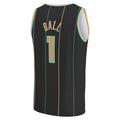 C.Hornets #1 LaMelo Ball Supporters Branded 2022-23 Fastbreak Jersey City Edition Black Stitched American Basketball Jersey