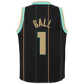 C.Hornets #1 LaMelo Ball Jordan Brand Toddler 2022-23 Replica Jersey City Edition Black Stitched American Basketball Jersey