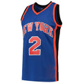 NY.Knicks #2 Larry Johnson Mitchell & Ness Hardwood Classics 1998-99 Swingman Jersey Blue Stitched American Basketball Jersey