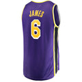 LA.Lakers #6 LeBron James  Supporters Branded 2021-22 Fast Break Replica Player Jersey Purple Statement Edition Stitched American Basketball Jersey