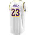 LA.Lakers #23 LeBron James Supporters Branded Fast Break Replica Player Jersey Association Edition White Stitched American Basketball Jersey