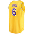 LA.Lakers #6 LeBron James Supporters Branded Youth 2021-22 Fast Break Replica Player Jersey Icon Edition Gold Stitched American Basketball Jersey