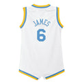 LA.Lakers #6 LeBron James Infant 2022-23 Swingman Jersey White Classic Edition White Stitched American Basketball Jersey