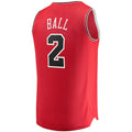 C.Bulls #2 Lonzo Ball Supporters Branded 2021-22 Fast Break Road Replica Jersey Red Stitched American Basketball Jersey