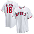 Los Angeles Angels #16 Yusei Kikuchi Home Replica Jersey - White Stitched Baseball Jersey