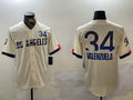 Los Angeles Dodgers #34 Fernando Valenzuela Authentic Collection Stitched Baseball Jersey