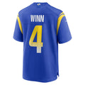 LA.Rams #4 Dresser Winn Team Game Jersey - Royal American Football Jersey