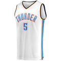 OC.Thunder #5 Luguentz Dort Supporters BrandedFast Break Player Jersey Association Edition White Stitched American Basketball Jersey