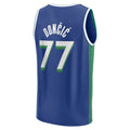 D.Mavericks #77 Luka Doncic Supporters Branded 2022-23 Fastbreak Jersey City Edition Blue Stitched American Basketball Jersey