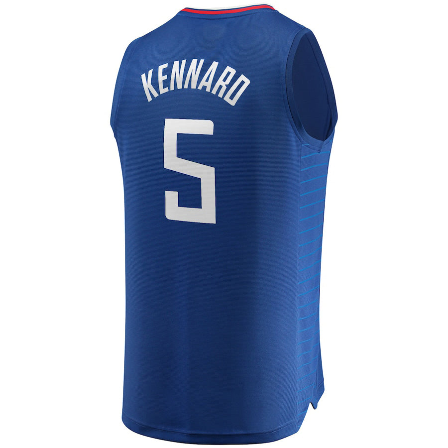 LA.Clippers #5 Luke Kennard Supporters Branded 202-22 Fast Break Replica Jersey Icon Edition Royal Stitched American Basketball Jersey