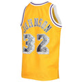 LA.Lakers #32 Magic Johnson Mitchell & Ness Hardwood Classics 75th Anniversary Diamond Jersey Gold Stitched American Basketball Jersey