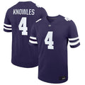 K.State Wildcats #4 Malik Knowles NIL Replica Football Jersey  Purple Stitched American College Jerseys