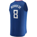 LA.Clippers #8 Marcus Morris Supporters Branded 2021-22 Fast Break Replica Jersey Icon Edition Royal Stitched American Basketball Jersey