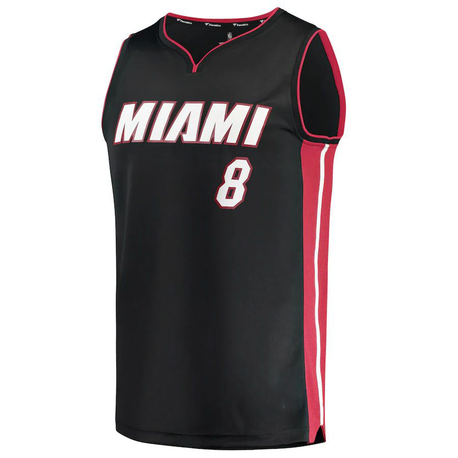 M.Heat #8 Markieff Morris Supporters Branded  2021-22 Fast Break Replica Jersey Icon Edition Black Stitched American Basketball Jersey