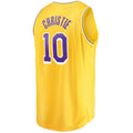 LA.Lakers #10 Max Christie Supporters Branded 2022-23 Fast Break Replica Player Jersey Icon Gold Stitched American Basketball Jersey