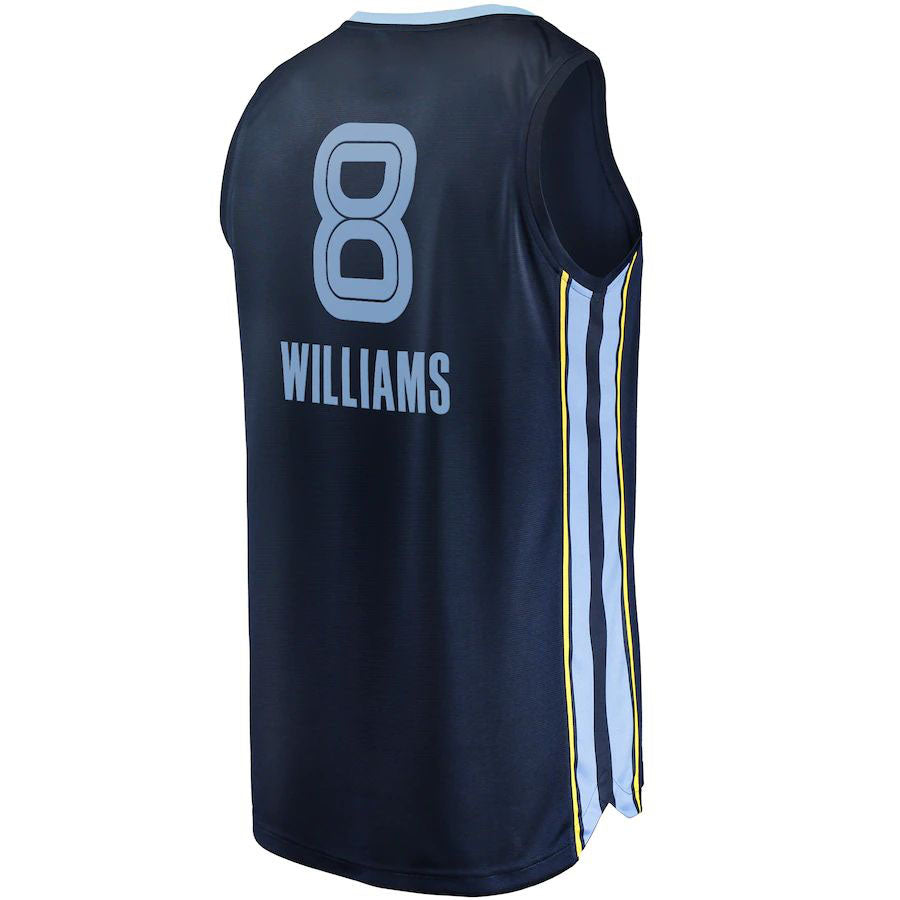 M.Grizzlies #8 Ziaire Williams Supporters Branded Fast Break Replica Jersey Icon Edition Navy Stitched American Basketball Jersey