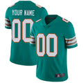Custom M.Dolphins Aqua Green Vapor Untouchable Limited Jersey American Stitched Football Jerseys