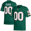 Custom M.Hurricanes Pick-A-Player NIL Replica Green Football Jersey American Stitched College Jerseys