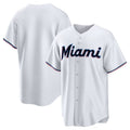 Miami Marlins Home Replica Team Jersey - White Stitched Baseball Jersey