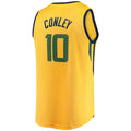 U.Jazz #10 Mike Conley Supporters Branded Fast Break Replica Player Jersey  Gold Statement Edition Stitched American Basketball Jersey
